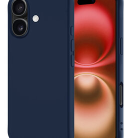 NoXx NoXx iPhone 16 Plus Hoesje Siliconen - Donkerblauw