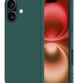 NoXx NoXx iPhone 16 Plus Hoesje Siliconen - Donkergroen