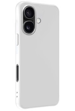 NoXx Hoes Geschikt voor iPhone 16 Plus Hoesje Cover Siliconen Back Case Hoes - Wit