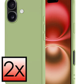 NoXx NoXx iPhone 16 Plus Hoesje Siliconen - Groen - 2 PACK