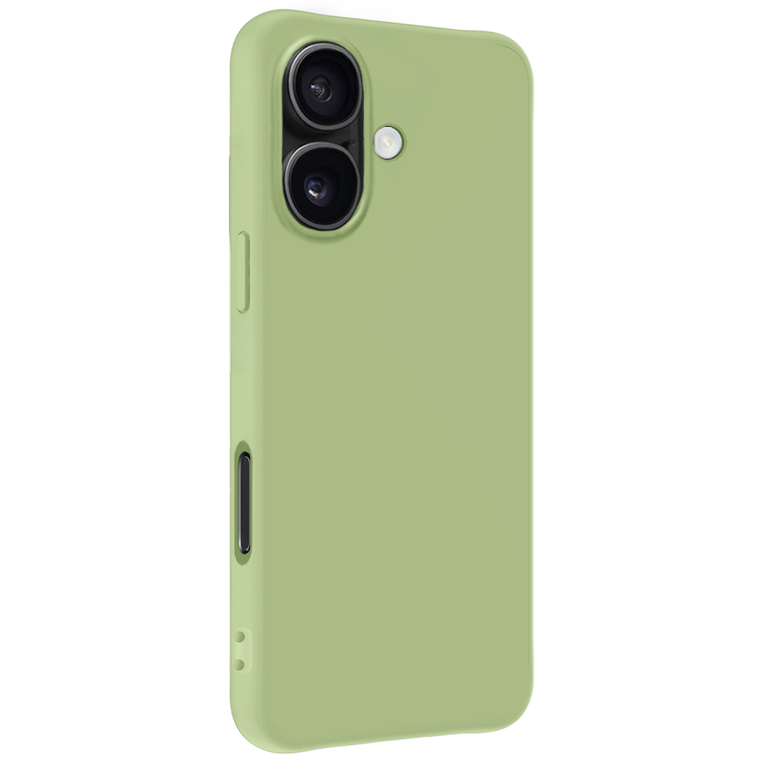 NoXx Hoes Geschikt voor iPhone 16 Plus Hoesje Cover Siliconen Back Case Hoes Met Screenprotector - Groen