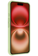 NoXx Hoes Geschikt voor iPhone 16 Plus Hoesje Cover Siliconen Back Case Hoes Met Screenprotector - Groen