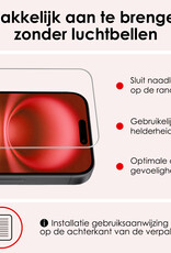 NoXx Hoes Geschikt voor iPhone 16 Plus Hoesje Cover Siliconen Back Case Hoes Met Screenprotector - Rood