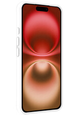 NoXx Hoes Geschikt voor iPhone 16 Plus Hoesje Cover Siliconen Back Case Hoes Met 2x Screenprotector - Wit