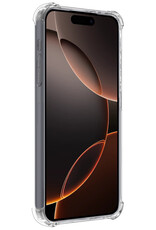 Nomfy Hoesje Geschikt voor iPhone 16 Pro Hoesje Pasjeshouder Shockproof Pas Houder - Hoesje Geschikt voor iPhone 16 Pro Hoes Met Kaarthouder - Transparant - 2 PACK