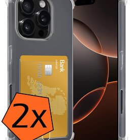 Nomfy Nomfy iPhone 16 Pro Max Hoesje Pashouder - 2 PACK