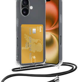 Nomfy Nomfy iPhone 16 Hoesje Pashouder met Koord