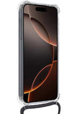 Nomfy Hoesje Geschikt voor iPhone 16 Pro Hoesje Met Telefoonketting Pasjeshouder Shockproof Case Koord - Hoesje Geschikt voor iPhone 16 Pro Hoes Met Kaarthouder - Transparant