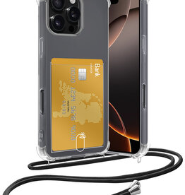 Nomfy Nomfy iPhone 16 Pro Max Hoesje Pashouder met Koord