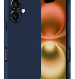 Nomfy Nomfy iPhone 16 Hoesje Siliconen - Donkerblauw