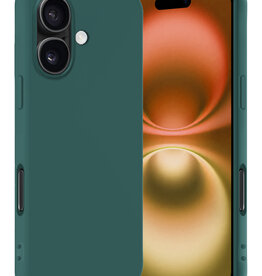 Nomfy Nomfy iPhone 16 Hoesje Siliconen - Donkergroen