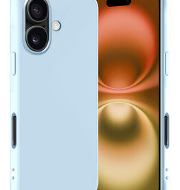 Nomfy Nomfy iPhone 16 Hoesje Siliconen - Lichtblauw