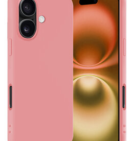 Nomfy Nomfy iPhone 16 Hoesje Siliconen - Lichtroze