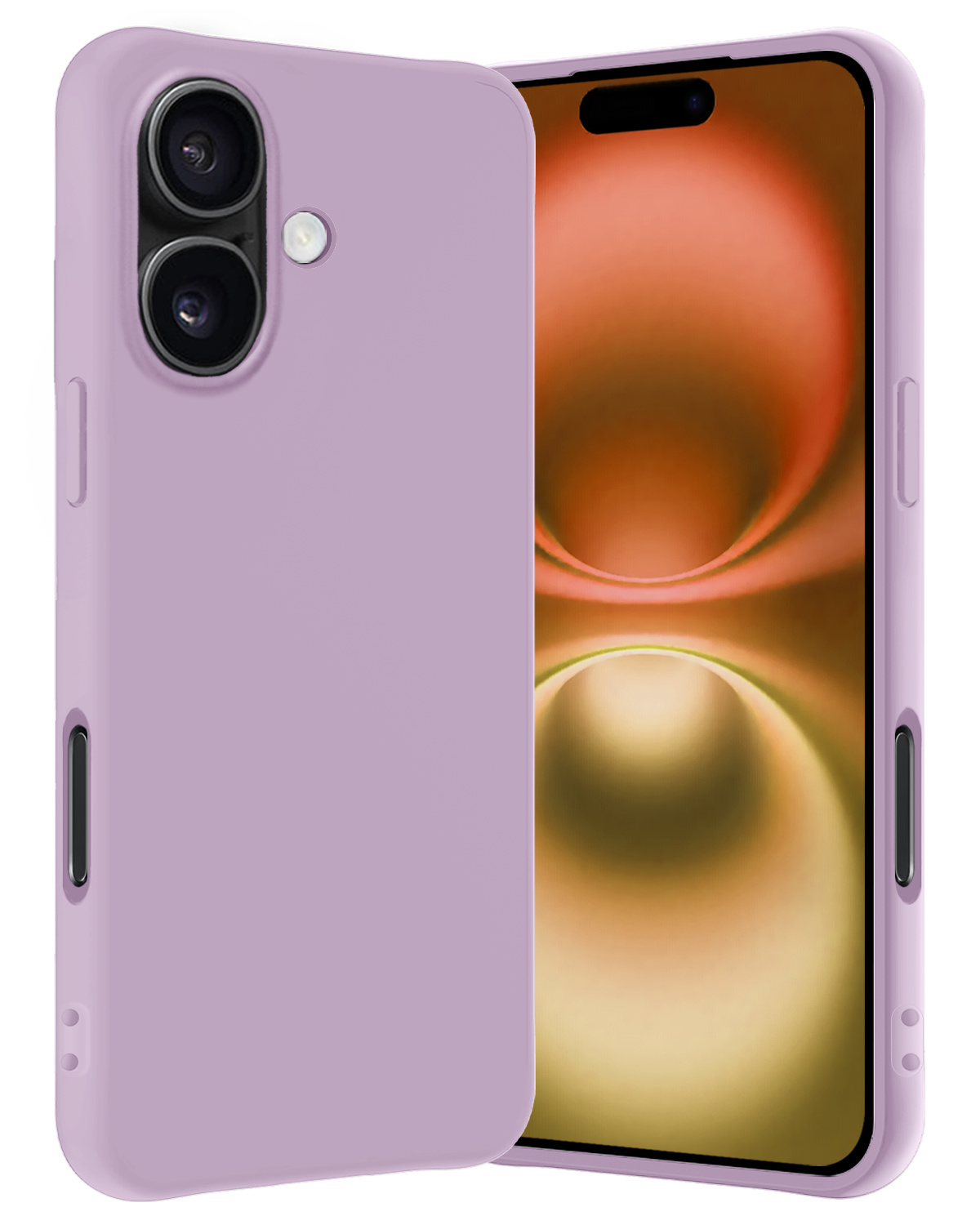 Nomfy Hoesje Geschikt voor iPhone 16 Hoesje Siliconen Cover Case - Hoes Geschikt voor iPhone 16 Hoes Back Case - Lila