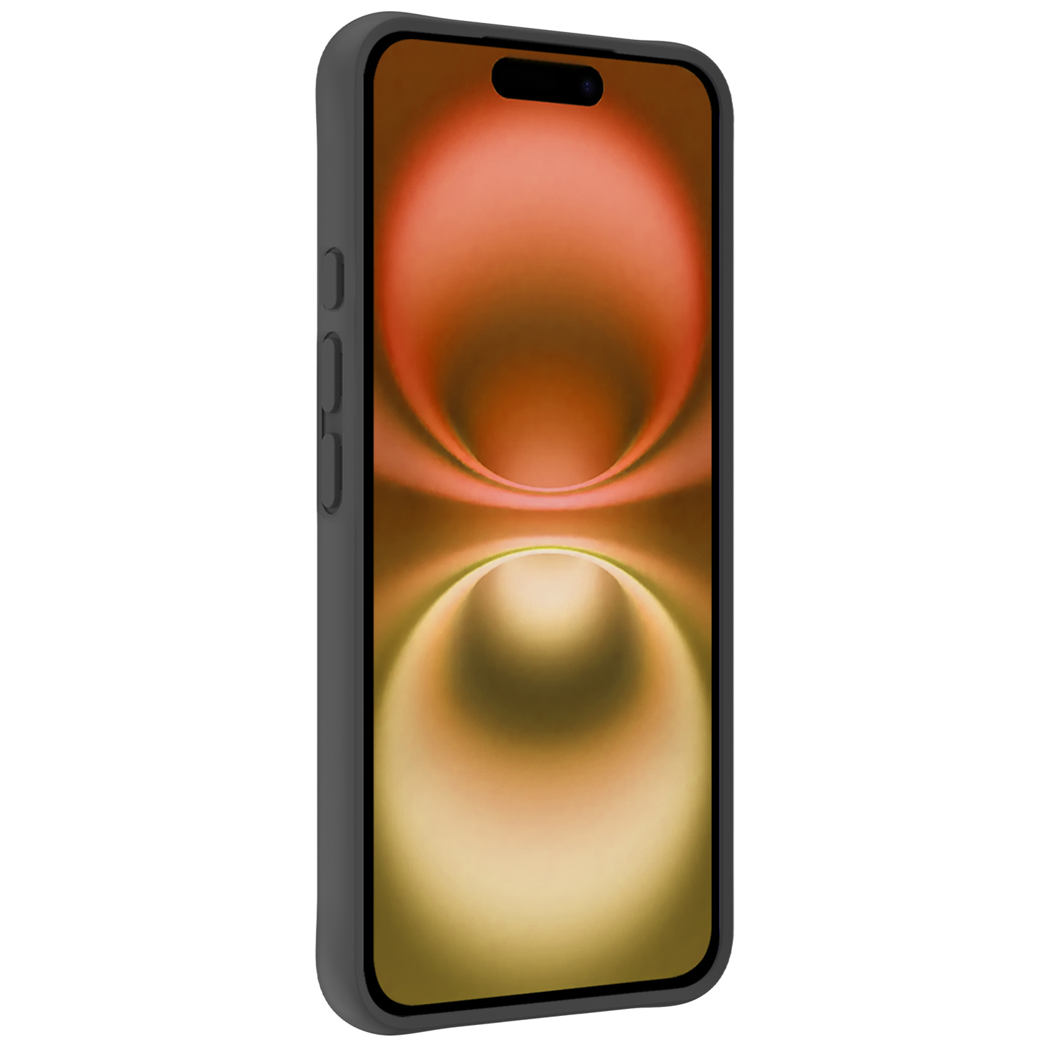 Nomfy Hoesje Geschikt voor iPhone 16 Hoesje Siliconen Cover Case Met Screenprotector - Hoes Geschikt voor iPhone 16 Hoes Back Case - Zwart