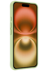 Nomfy Hoesje Geschikt voor iPhone 16 Hoesje Siliconen Cover Case Met 2x Screenprotector - Hoes Geschikt voor iPhone 16 Hoes Back Case - Groen