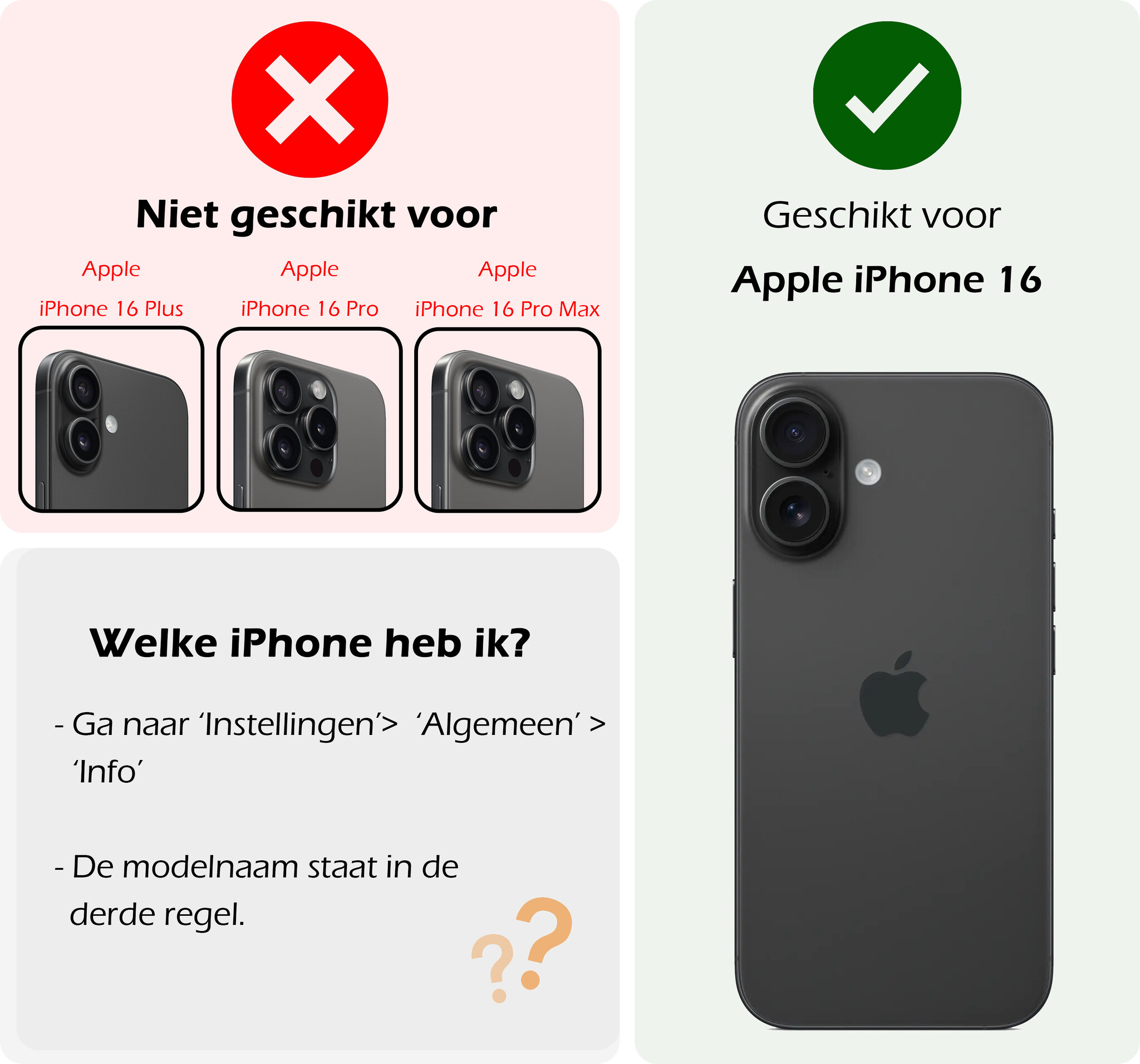 Nomfy Hoesje Geschikt voor iPhone 16 Hoesje Siliconen Cover Case Met 2x Screenprotector - Hoes Geschikt voor iPhone 16 Hoes Back Case - Rood