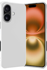 Nomfy Hoesje Geschikt voor iPhone 16 Plus Hoesje Siliconen Cover Case - Hoes Geschikt voor iPhone 16 Plus Hoes Back Case - Wit