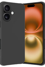 Nomfy Hoesje Geschikt voor iPhone 16 Plus Hoesje Siliconen Cover Case - Hoes Geschikt voor iPhone 16 Plus Hoes Back Case - Zwart