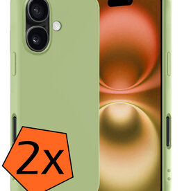 Nomfy Nomfy iPhone 16 Plus Hoesje Siliconen - Groen - 2 PACK