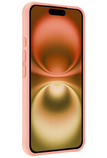 Nomfy Hoesje Geschikt voor iPhone 16 Plus Hoesje Siliconen Cover Case - Hoes Geschikt voor iPhone 16 Plus Hoes Back Case - 2-PACK - Perzik