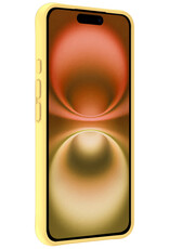 Nomfy Hoesje Geschikt voor iPhone 16 Plus Hoesje Siliconen Cover Case Met 2x Screenprotector - Hoes Geschikt voor iPhone 16 Plus Hoes Back Case - Geel