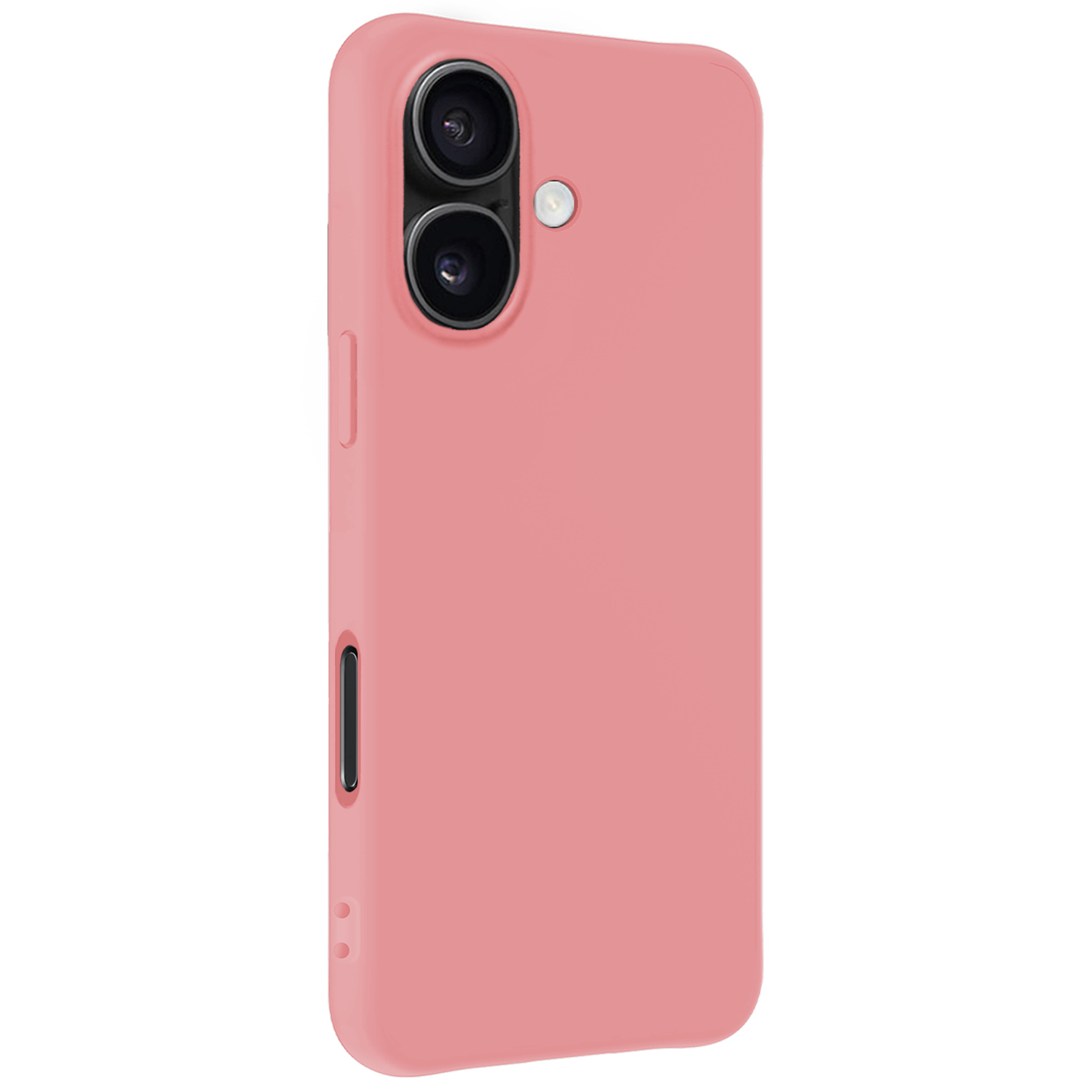 Nomfy Hoesje Geschikt voor iPhone 16 Plus Hoesje Siliconen Cover Case Met 2x Screenprotector - Hoes Geschikt voor iPhone 16 Plus Hoes Back Case - Lichtroze