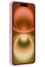 Nomfy Hoesje Geschikt voor iPhone 16 Plus Hoesje Siliconen Cover Case Met 2x Screenprotector - Hoes Geschikt voor iPhone 16 Plus Hoes Back Case - Lichtroze