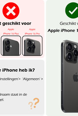 Nomfy Hoesje Geschikt voor iPhone 16 Pro Max Hoesje Pasjeshouder Shockproof Hard Case Met 2x Screenprotector - Hoesje Geschikt voor iPhone 16 Pro Max Hoes Met Kaarthouder - Donkergroen