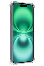 Forterra Hoesje Geschikt voor iPhone 16 Pashouder Case Siliconen Hoes Met 2x Screenprotector - Hoes Geschikt voor iPhone 16 Hoesje Back Cover Met Pasjeshouder - Transparant