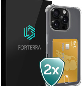 Forterra Forterra iPhone 16 Pro Hoesje Pashouder - 2 PACK