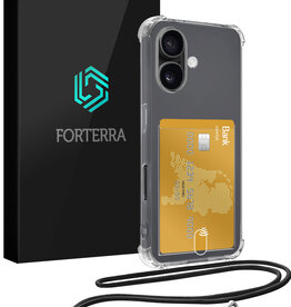 Forterra Forterra iPhone 16 Hoesje Pashouder met Koord
