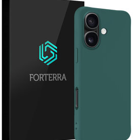Forterra Forterra iPhone 16 Hoesje Siliconen - Donkergroen