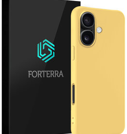 Forterra Forterra iPhone 16 Hoesje Siliconen - Geel