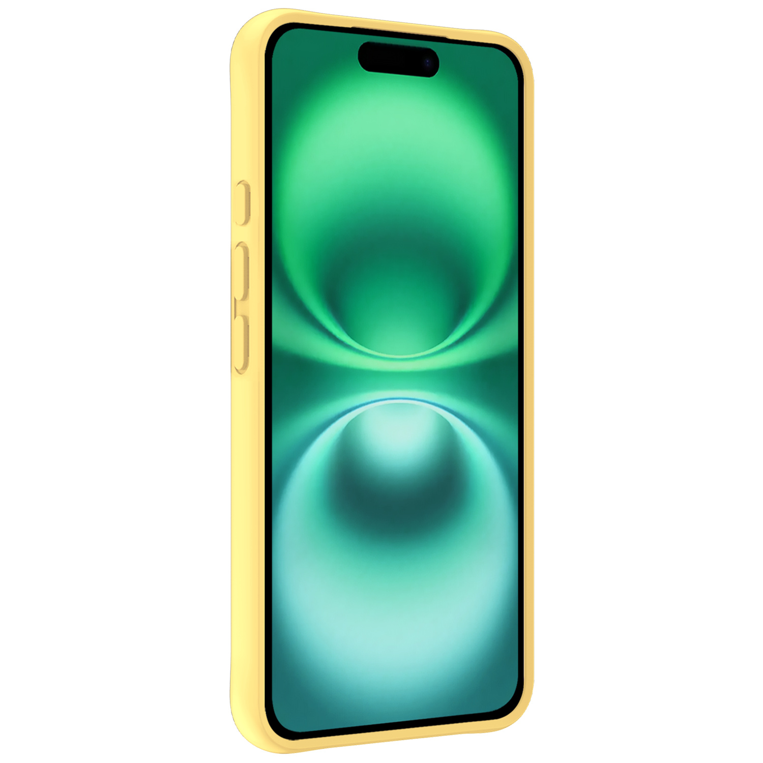 Forterra Hoesje Geschikt voor iPhone 16 Case Siliconen Hoes - Hoes Geschikt voor iPhone 16 Hoesje Back Cover - Geel - 2 PACK