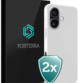 Forterra Forterra iPhone 16 Hoesje Siliconen - Wit - 2 PACK
