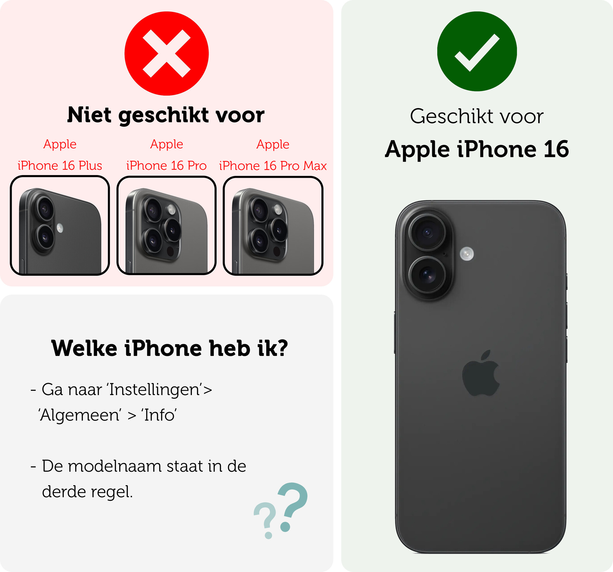Forterra Hoesje Geschikt voor iPhone 16 Case Siliconen Hoes Met Screenprotector - Hoes Geschikt voor iPhone 16 Hoesje Back Cover - Zwart