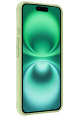 Forterra Hoesje Geschikt voor iPhone 16 Case Siliconen Hoes Met 2x Screenprotector - Hoes Geschikt voor iPhone 16 Hoesje Back Cover - Groen