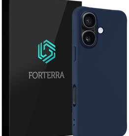 Forterra Forterra iPhone 16 Plus Hoesje Siliconen - Donkerblauw