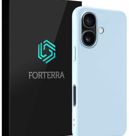 Forterra Forterra iPhone 16 Plus Hoesje Siliconen - Lichtblauw