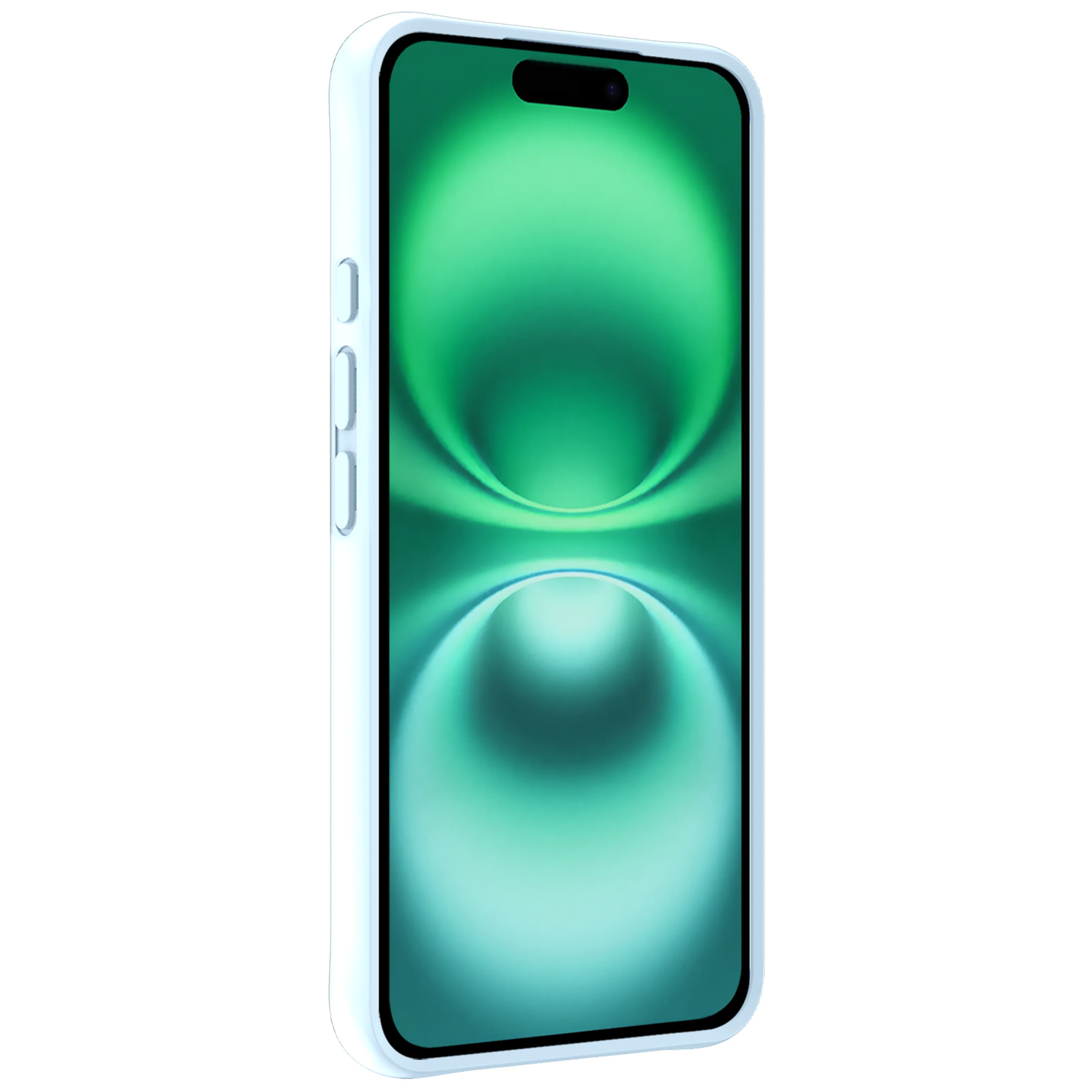 Forterra Hoesje Geschikt voor iPhone 16 Plus Case Siliconen Hoes - Hoes Geschikt voor iPhone 16 Plus Hoesje Back Cover - Lichtblauw