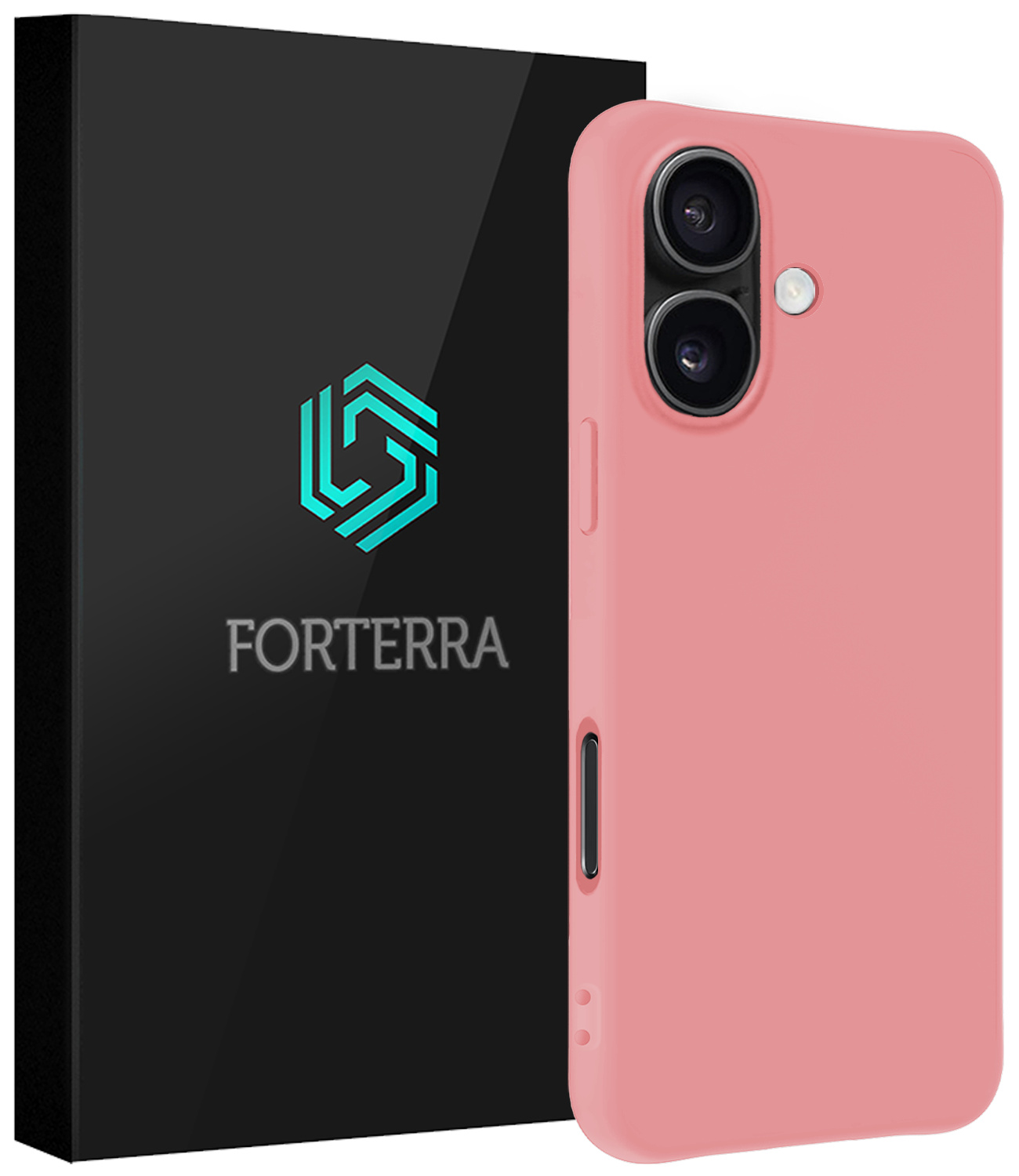 Forterra Hoesje Geschikt voor iPhone 16 Plus Case Siliconen Hoes - Hoes Geschikt voor iPhone 16 Plus Hoesje Back Cover - Lichtroze