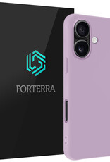 Forterra Hoesje Geschikt voor iPhone 16 Plus Case Siliconen Hoes - Hoes Geschikt voor iPhone 16 Plus Hoesje Back Cover - Lila