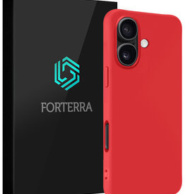 Forterra Forterra iPhone 16 Plus Hoesje Siliconen - Rood