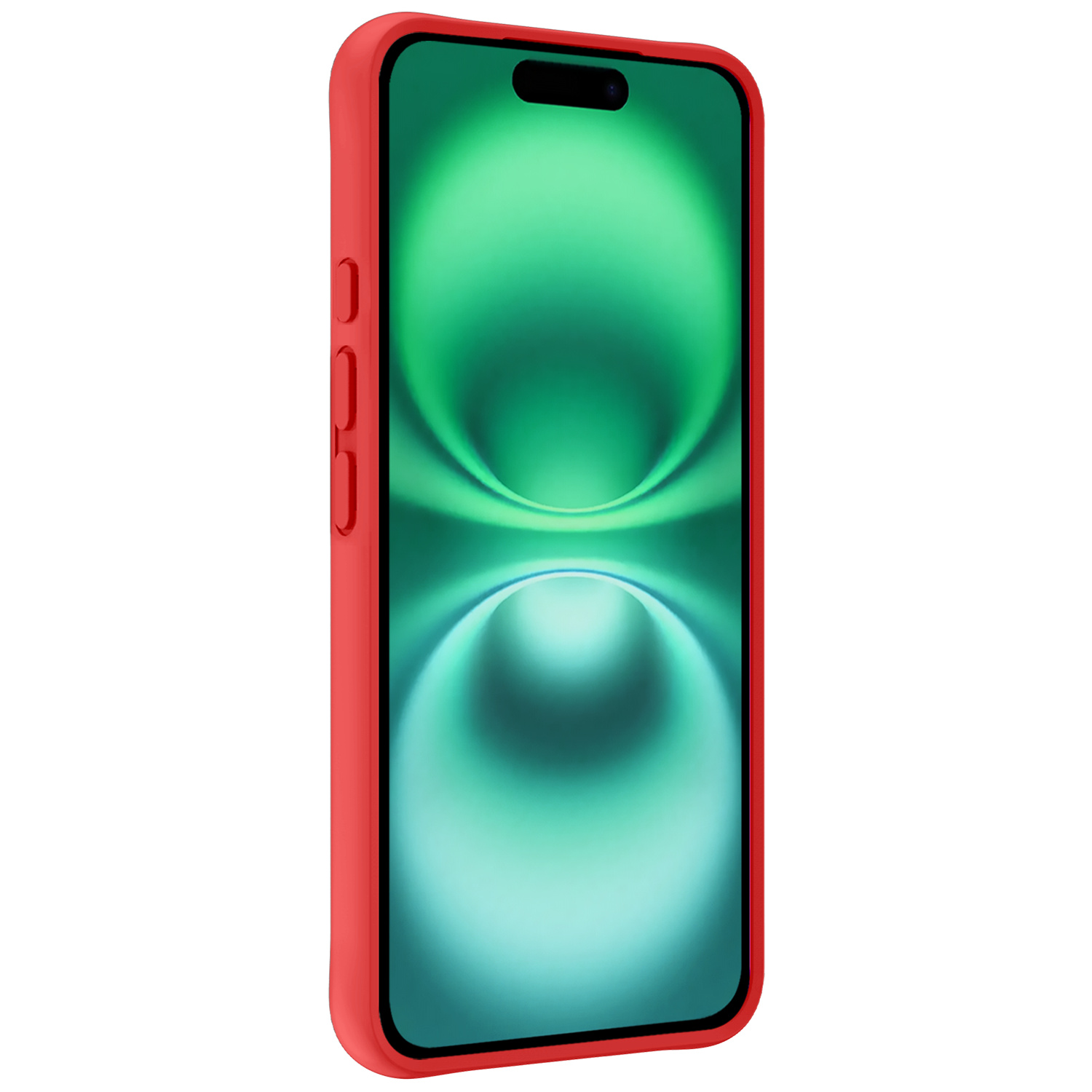 Forterra Hoesje Geschikt voor iPhone 16 Plus Case Siliconen Hoes - Hoes Geschikt voor iPhone 16 Plus Hoesje Back Cover - Rood - 2 PACK