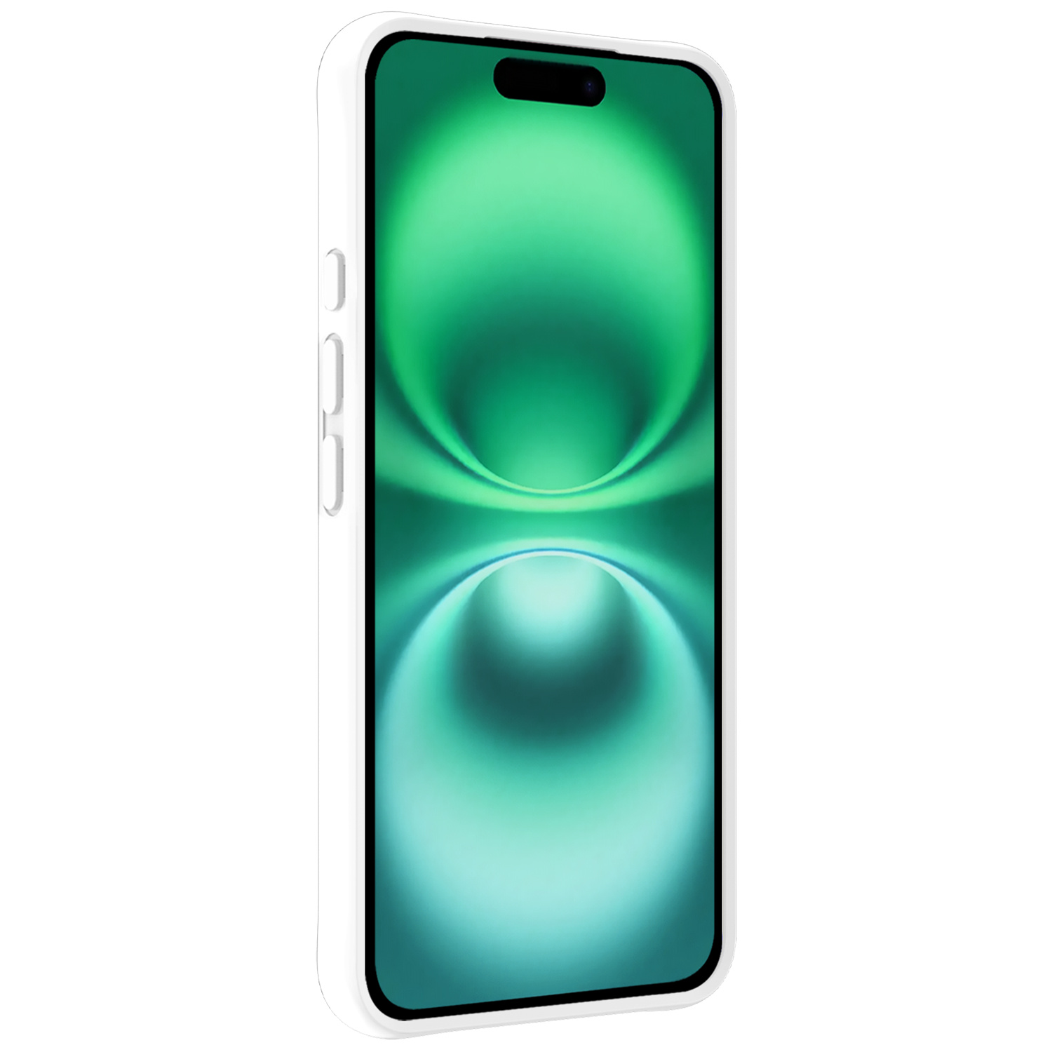 Forterra Hoesje Geschikt voor iPhone 16 Plus Case Siliconen Hoes Met Screenprotector - Hoes Geschikt voor iPhone 16 Plus Hoesje Back Cover - Wit