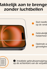 Nomfy Hoesje Geschikt voor iPhone 16 Hoesje Siliconen Cover Case Met 2x Screenprotector - Hoes Geschikt voor iPhone 16 Hoes Back Case - Zwart