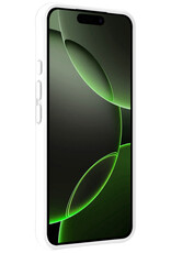 BASEY. Hoes Geschikt voor iPhone 16 Pro Hoesje Siliconen Back Cover Case - Hoesje Geschikt voor iPhone 16 Pro Hoes Cover Hoesje - Wit