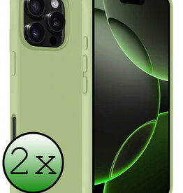 BASEY. BASEY. iPhone 16 Pro Hoesje Siliconen - Groen - 2 PACK