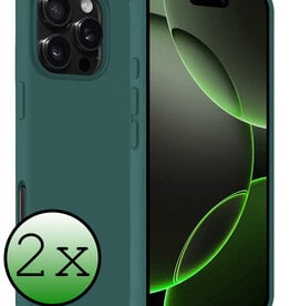 BASEY. BASEY. iPhone 16 Pro Max Hoesje Siliconen - Donkergroen - 2 PACK